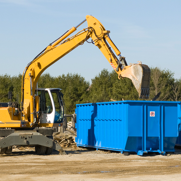 are there any restrictions on where a residential dumpster can be placed in Pleasant Plains